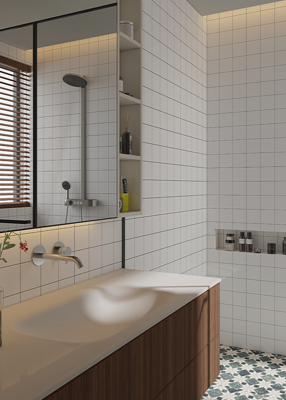 نصب سریع، پانل دیواری سیلیکات کلسیم Minecore Easytile با رتبه آتش کلاس A